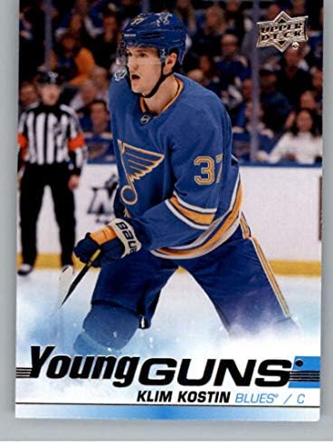 2019-20 Felső szint 494 Klim Kostin Young Guns RC Újonc St. Louis Blues NHL Jégkorong Trading Card