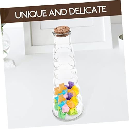 Zerodeko 4db DIY Homok Festmény Üveg Bájital Üveg Candy Üveg Üveg Üveg Dugóval Esküvői Dekoráció Terrárium Berendezés, Tiszta