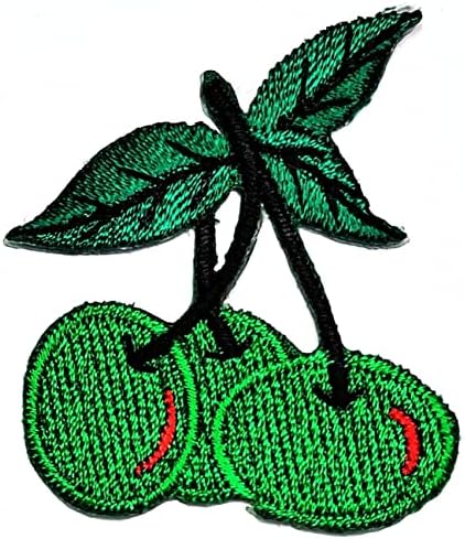 Kleenplus Mini Cseresznye Varrni Vas a Hímzett Foltok Rajzfilm Zöld Gyümölcs Matrica Kézműves Projektek Tartozék Varrás DIY