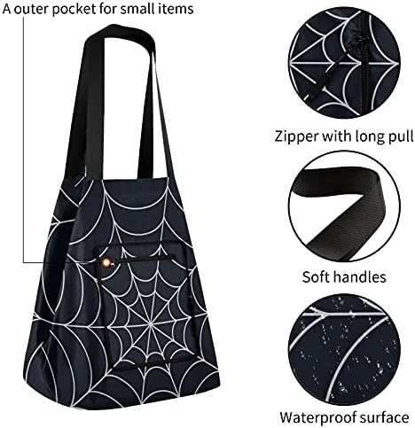 Halloween pók Összecsukható Váll Táska Újrahasználható bevásárlótáska Nehéz az Iskola Táska Bevásárló Táska, Utazás, Sport,