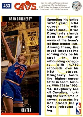 1993-94 Felső szint 433 Brad Daugherty EB Cleveland Cavaliers Kosárlabda, NBA