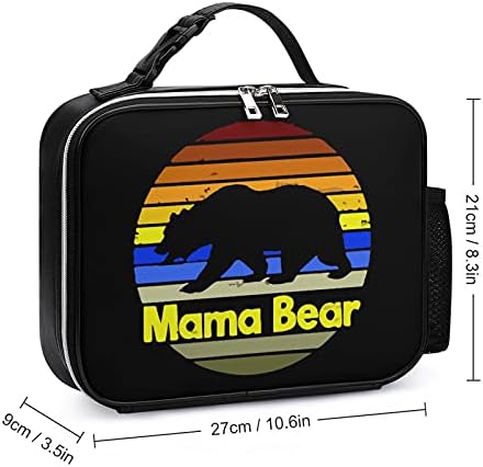 FunnyStar Kaliforniai Skyline Mama Medve Ebéd Bag Levehető Bőr Utazási Lehetőség Tote Doboz, Iskola, Munka, Gyerekek Felnőtt