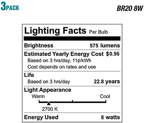 EcoSmart 50 Wattos Egyenértékű R20 Szabályozható Energy Star LED Izzó, Puha, Fehér (6-Pack)