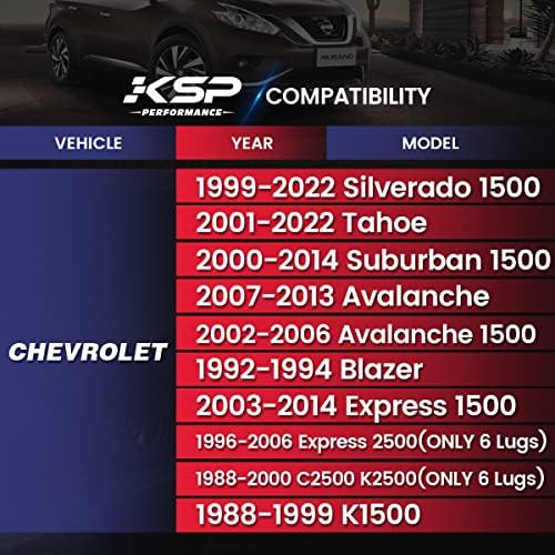 KSP 6x5.5 Kerék Távtartók a Chevy Silverado GMC Sierra, 2inch 6x139.7mm Húz Központú Távtartó Külvárosi Express 1500 Escalade