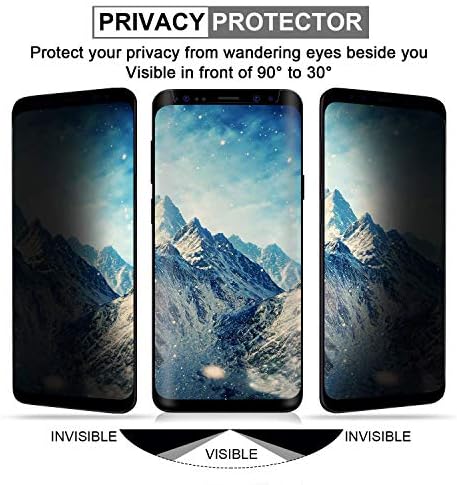 AmzSuker [2 Csomag] Galaxy Note 9 Adatvédelmi képernyővédő fólia, Prémium Anti-Spy Edzett Üveg [Esetben, Barátságos] [Anti-Semmiből]