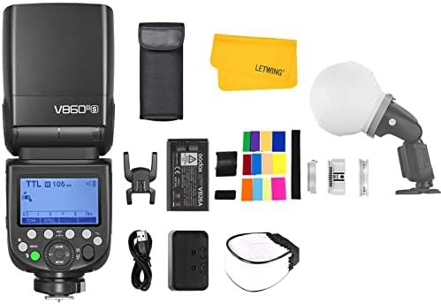 Godox V860III-S Kamera Flash Speedlight Sony, 2, 4 G 1/8000S HSS Speedlite Vaku Kompatibilis Sony Kamera Godox ML-CD15 Diffúziós