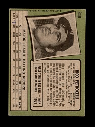 1971 Topps 340 Rico Petrocelli, a Boston Red Sox (Baseball Kártya) VG/EX Red Sox