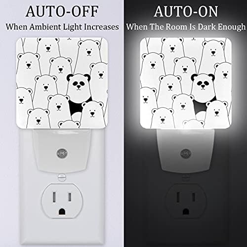 A jegesmedvék, illetve a Panda Nyomtatás Plug-in Led-es Éjszakai Fény, Lámpa Gyerekek Éjszakai Fény Alkonyat Hajnal Automatikus