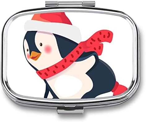Gyógyszeres Dobozt Karácsonyi Pingvin Négyzet Alakú Gyógyszer a Tabletta Esetben Hordozható Doboz Vitamin Konténer Szervező