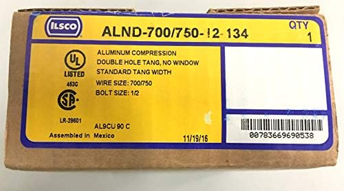 Ilsco ALND-700/750-12-134 AL COMP 700/750 KCMIL 9/16-1-3/4 T UL CS, Ezüst