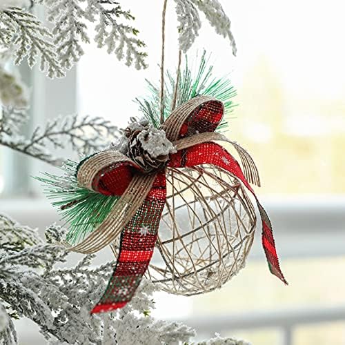 String Gyöngyök, a Kézműves 8cm/3in Karácsonyi Dekorációk, Karácsonyi Fa Medál Tartozékok Vas Labdát Karácsonyi Díszek Üreges