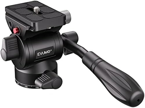 Mini Fluid Fej Kamera Állvány, EVUMO 360° - os Panoráma Kompakt Video Állvány Fej DSLR, Videokamera, Távcső, Jön a Gyors