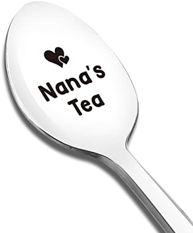 Nana Teás Kanál Vésett Vicces Ajándék Nana Anya, Tea Szerető Kanál Legjobb Nana Hálaadás Karácsonyi, Születésnapi Ajándékok