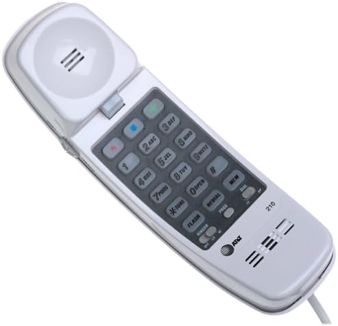 Az AT&T 210 Alapvető Trimline, Vezetékes Telefon, Nincs HÁLÓZATI Tápellátás Szükséges, Falra Szerelhető, Fehér