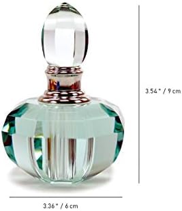 KECHU Finom Zöld Üres Kristály Parfümös Üveg Újratölthető Üveg 3 ml, Átlátszó Zöld Dekoráció