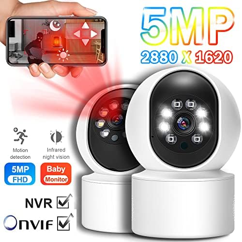 FAN YE 3PCS 5 megapixeles Kamera, WiFi Video Beltéri Biztonsági Haza Baba Monitor IP CCTV Vezeték nélküli Webkamera éjjellátó