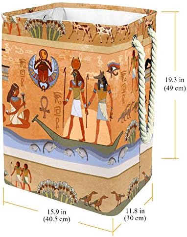 Inhomer Ókori Egyiptom Jelenet Mitológia 300D Oxford PVC, Vízálló Szennyestartót Nagy Kosárban a Takaró Ruházat, Játékok